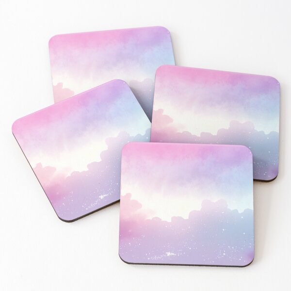 Item preview, Aesthetic watercolor painting of purple-colored clouds designed and sold by niftyfifty.