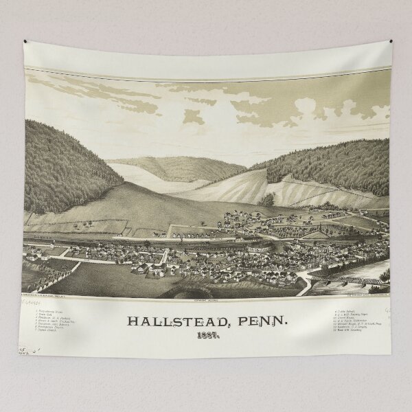 Item preview, Hallstead, Pennsylvania (1887) designed and sold by allhistory.