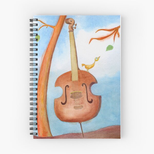 Item preview, Un pájaro en un violonchelo mirando una hoja designed and sold by Josep Mestres.