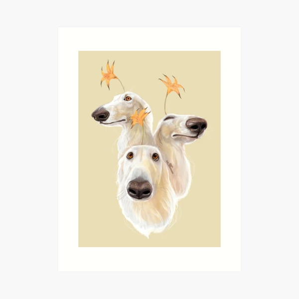 原画 borzoi 墨絵 #135 23 Borzoi in art, Dog Images: PICRYL