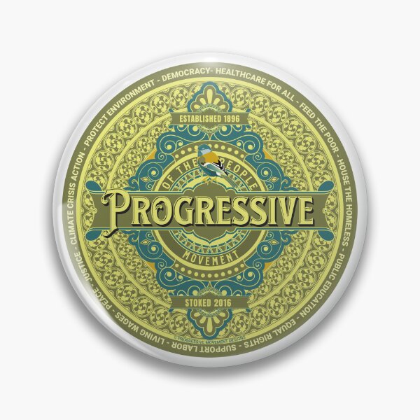 Item preview, PMD00599 Progressive Movement Designs green colored ornate graphic design shows you support progressive policy goals for progressive Democrats, progressive Independents and Bernie Sanders supporters designed and sold by ProgressiveLeft.