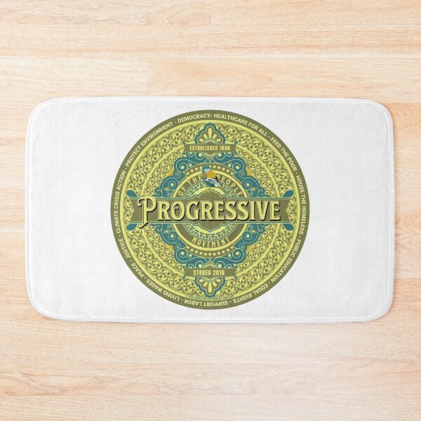Item preview, PMD00599 Progressive Movement Designs green colored ornate graphic design shows you support progressive policy goals for progressive Democrats, progressive Independents and Bernie Sanders supporters designed and sold by ProgressiveLeft.