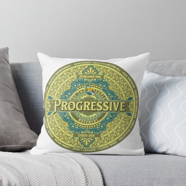 Item preview, PMD00599 Progressive Movement Designs green colored ornate graphic design shows you support progressive policy goals for progressive Democrats, progressive Independents and Bernie Sanders supporters designed and sold by ProgressiveLeft.