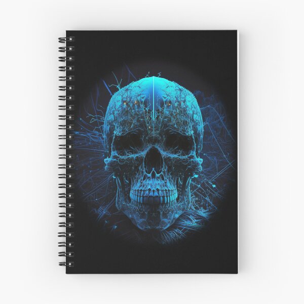 Item preview, Futuristic Blue Cyborg Skull designed and sold by Expressive Vision.