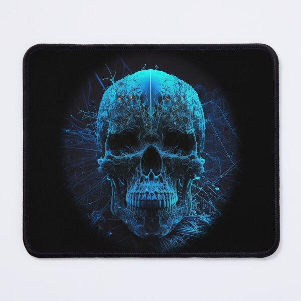 Item preview, Futuristic Blue Cyborg Skull designed and sold by Expressive Vision.
