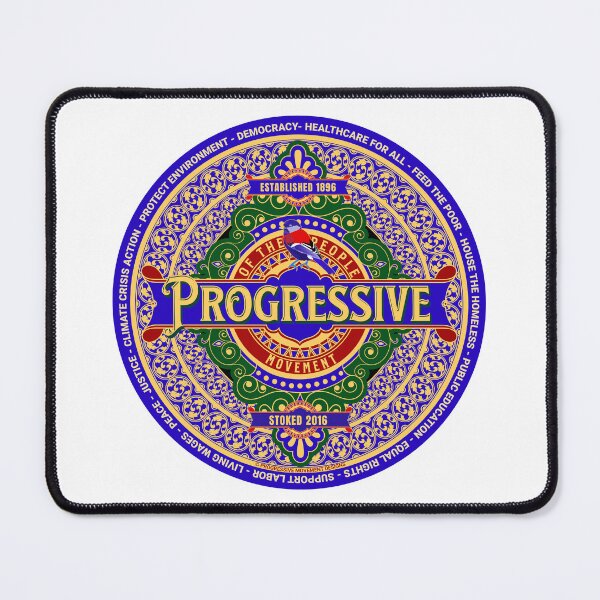 Artikelvorschau, PMD00600 Progressive Movement Designs blau gefärbtes verziertes Grafikdesign zeigt, dass Sie progressive politische Ziele für progressive Demokraten, progressive Unabhängige und Anhänger von Bernie Sanders unterstützen entworfen und verkauft von ProgressiveLeft.