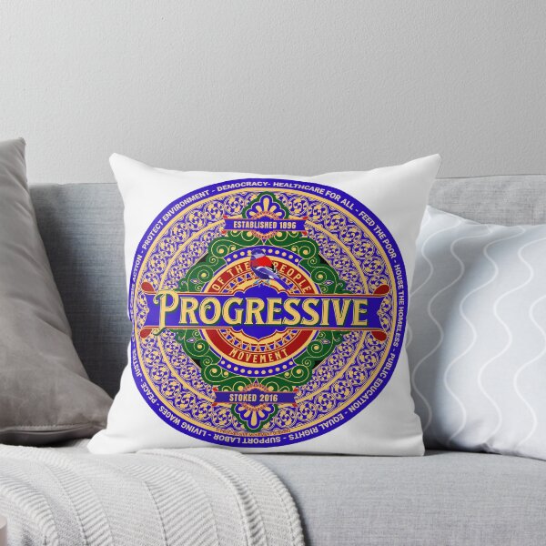 Aperçu de l'œuvre Le design graphique orné de couleur bleue de PMD00600 Progressive Movement Designs montre que vous soutenez les objectifs politiques progressistes des démocrates progressistes, des indépendants progressistes et des partisans de Bernie Sanders créée et vendue par ProgressiveLeft.