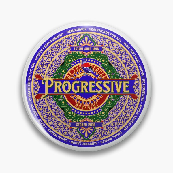 Aperçu de l'œuvre Le design graphique orné de couleur bleue de PMD00600 Progressive Movement Designs montre que vous soutenez les objectifs politiques progressistes des démocrates progressistes, des indépendants progressistes et des partisans de Bernie Sanders créée et vendue par ProgressiveLeft.