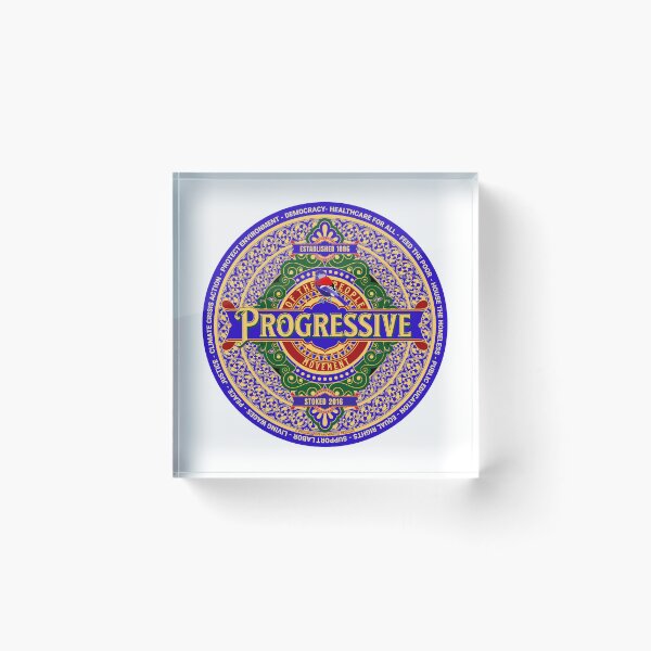 Artikelvorschau, PMD00600 Progressive Movement Designs blau gefärbtes verziertes Grafikdesign zeigt, dass Sie progressive politische Ziele für progressive Demokraten, progressive Unabhängige und Anhänger von Bernie Sanders unterstützen entworfen und verkauft von ProgressiveLeft.