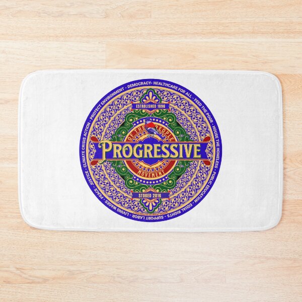 Artikelvorschau, PMD00600 Progressive Movement Designs blau gefärbtes verziertes Grafikdesign zeigt, dass Sie progressive politische Ziele für progressive Demokraten, progressive Unabhängige und Anhänger von Bernie Sanders unterstützen entworfen und verkauft von ProgressiveLeft.