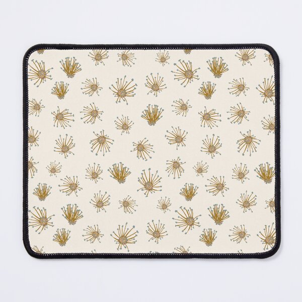 Item preview, pistils mustard green with cream background designed and sold by cezidesign.