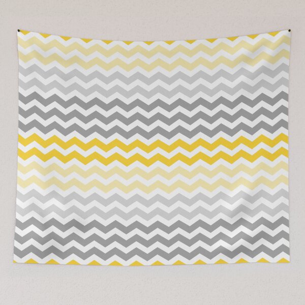 Item preview, Grey and Yellow Chevron Zig Zag pattern designed and sold by inspirationzgal.