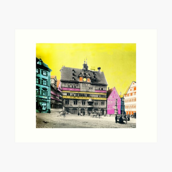 Item preview, nostalgic view of Tübingen town hall designed and sold by Mauswohn.