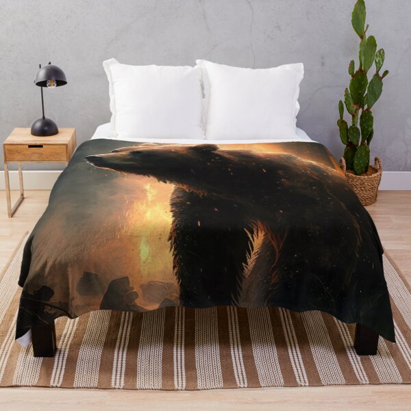 Item preview, bear in fire designed and sold by WallArtExclusiv.