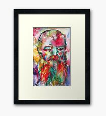 FYODOR DOSTOYEVSKY - watercolor portrait.8 Framed Print