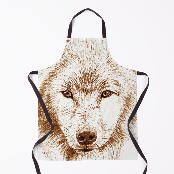 Item preview, Wolf portrait in transparency - brown colorized version designed and sold by SylvieG18.