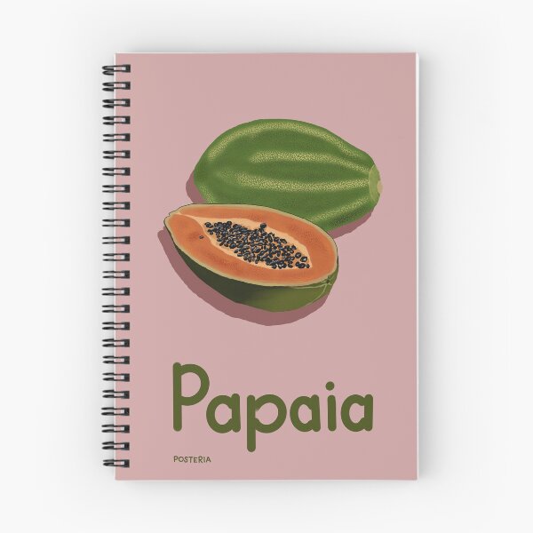 Item preview, PAPAIA Illustration with a green orange papaya on old pink designed and sold by Posteria.