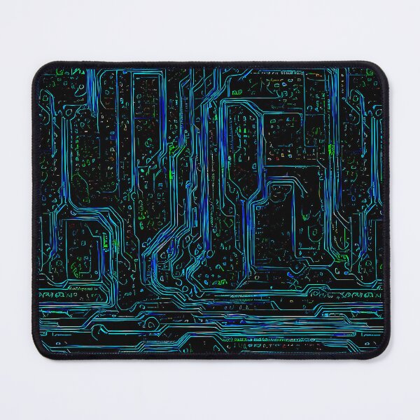 Item preview,  Cyberpunk neon matrix futuristic circuitboard wires code pattern  designed and sold by SJG-digital.