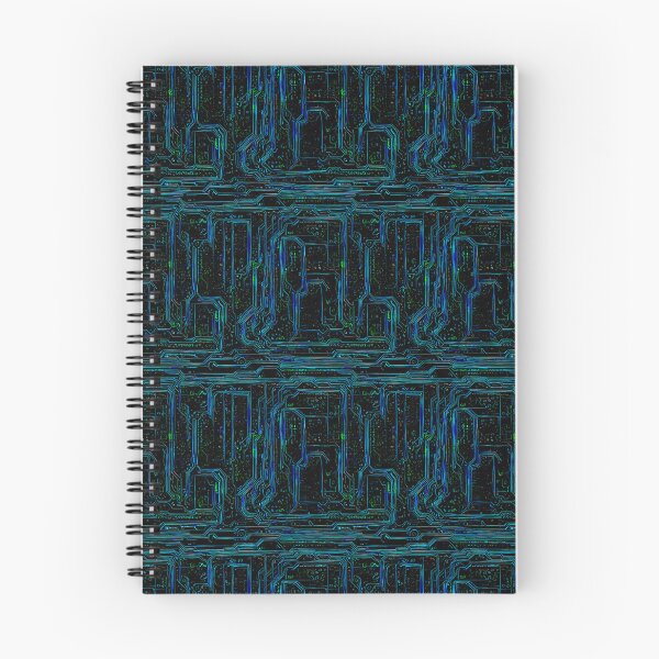 Item preview,  Cyberpunk neon matrix futuristic circuitboard wires code pattern  designed and sold by SJG-digital.