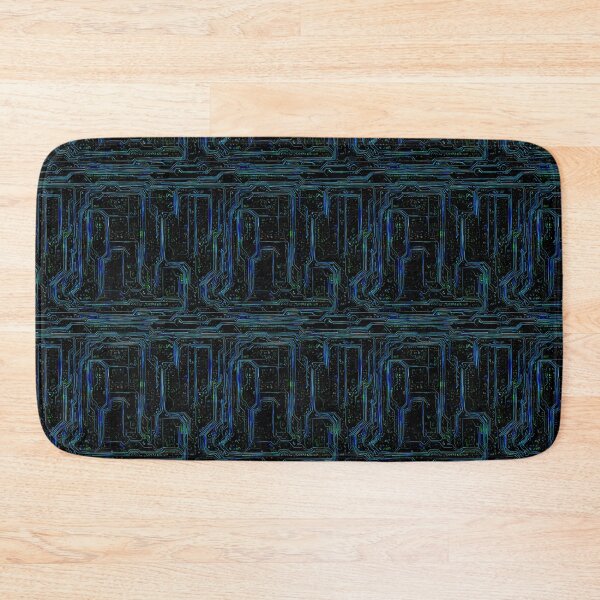Item preview,  Cyberpunk neon matrix futuristic circuitboard wires code pattern  designed and sold by SJG-digital.