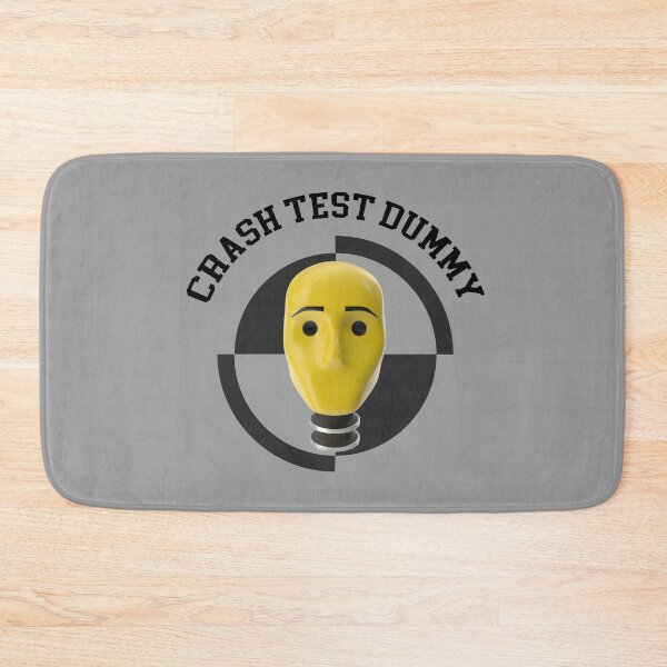 Item preview, Crash Test Dummy Yellow Head with Safety Mark Background designed and sold by activlifewear.