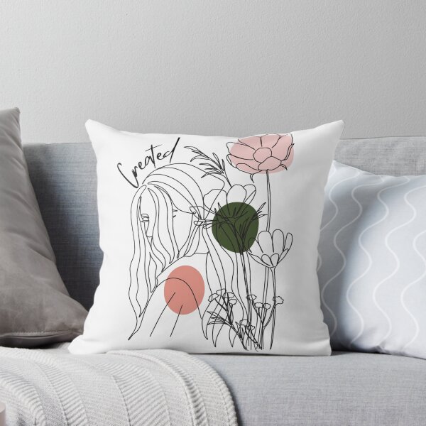 Item preview, Created line art abstract woman with flowers and colors designed and sold by P3113creates.