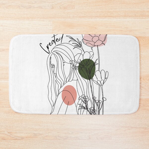 Item preview, Created line art abstract woman with flowers and colors designed and sold by P3113creates.