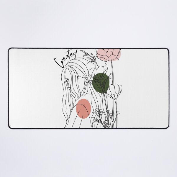 Item preview, Created line art abstract woman with flowers and colors designed and sold by P3113creates.