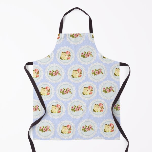 Item preview, Victorian Floral Pattern Pastel Blue Flowers & Pink Roses designed and sold by inspirationzgal.