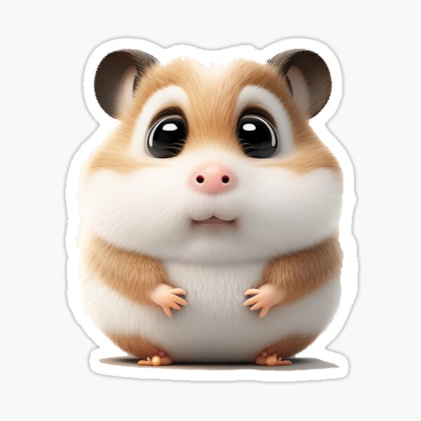 Item preview, Adorable Hamster Sticker designed and sold by Tincanninja.