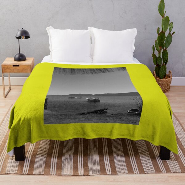Item preview, Es canar beach Ibiza coast boats med black and white designed and sold by eddiebarronshop.