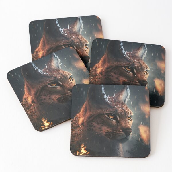 Item preview, Lynx in the fire designed and sold by WallArtExclusiv.