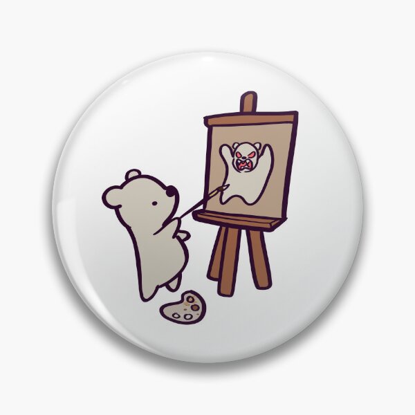 Item preview, Self-Pawtrait - Cute Cartoon Polar Bear Painter designed and sold by ThumboArtBumbo.