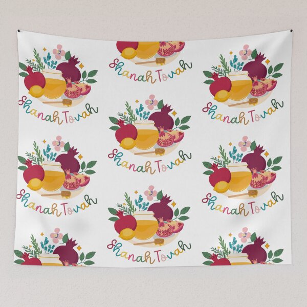 Item preview, Shanah Tova Rosh Hashanah Pomegranate and Honey  designed and sold by Hear4theEars.