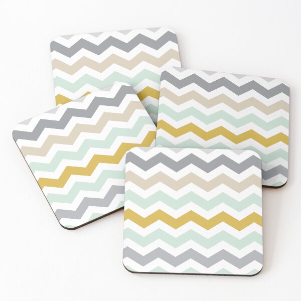 Item preview, Grey Mint & Yellow Chevron Zig Zag pattern designed and sold by inspirationzgal.