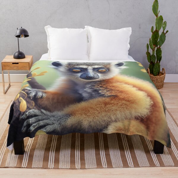 Item preview, Orange baby lemur in a tree designed and sold by RK - Shop.