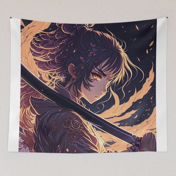 Item preview, Anime girl with sword designed and sold by Rritu.