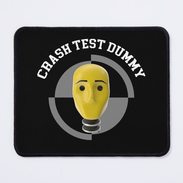Item preview, Crash Test Dummy Yellow Head with Safety Mark Background designed and sold by activlifewear.
