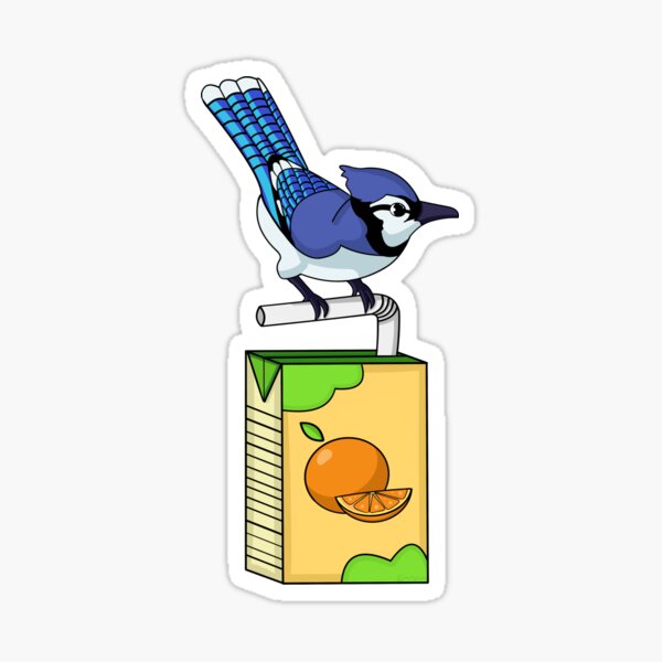 Blue Jay Doodle Tiny and Cute Sticker for Sale by bassoongirl123