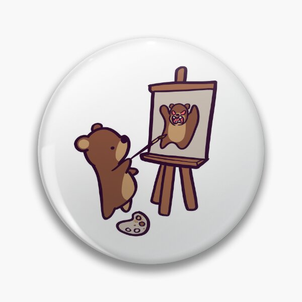 Item preview, Self-Pawtrait - Cute Cartoon Brown Bear Painter designed and sold by ThumboArtBumbo.