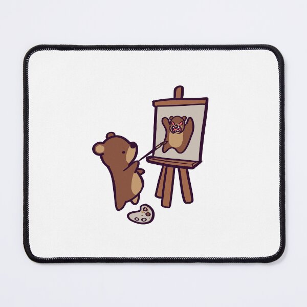 Item preview, Self-Pawtrait - Cute Cartoon Brown Bear Painter designed and sold by ThumboArtBumbo.
