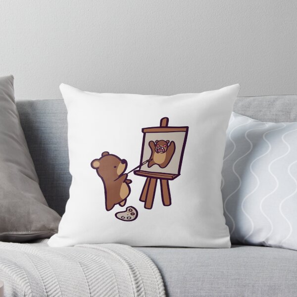 Item preview, Self-Pawtrait - Cute Cartoon Brown Bear Painter designed and sold by ThumboArtBumbo.