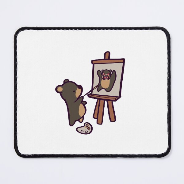 Item preview, Self-Pawtrait - Cute Cartoon Black Bear Painter designed and sold by ThumboArtBumbo.