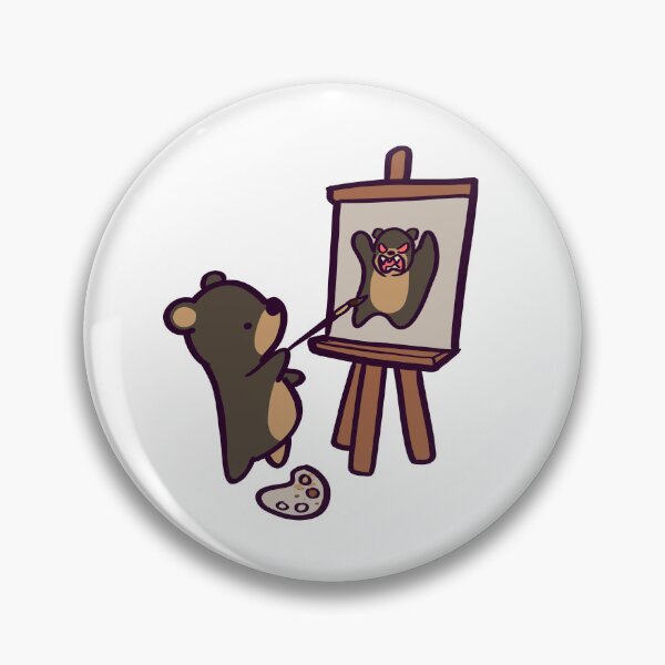 Item preview, Self-Pawtrait - Cute Cartoon Black Bear Painter designed and sold by ThumboArtBumbo.