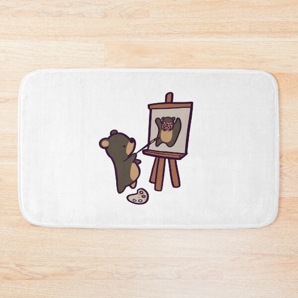 Item preview, Self-Pawtrait - Cute Cartoon Black Bear Painter designed and sold by ThumboArtBumbo.