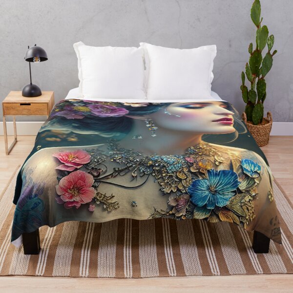 Item preview, Female face portrait covered in flowers designed and sold by RK - Shop.