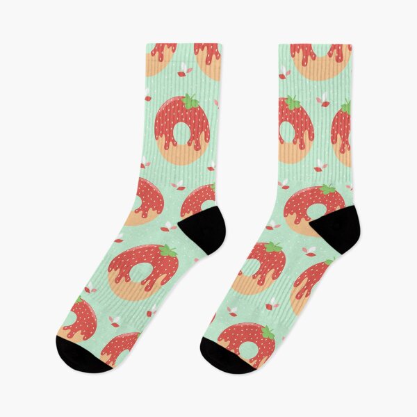 Item preview, Strawberry Donut Turquoise designed and sold by ChallaDesign.