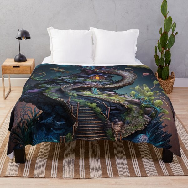 Item preview, Floating fantasy island house with dragon staircase designed and sold by RK - Shop.