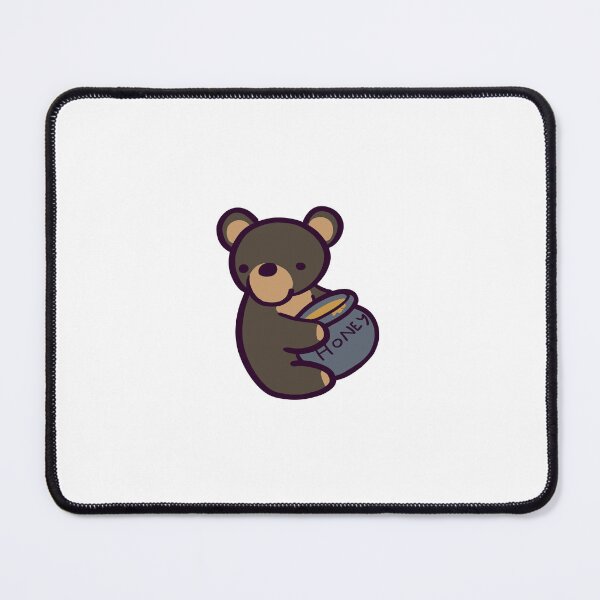 Item preview, Cartoon Black Bear Holding a Pot of Honey designed and sold by ThumboArtBumbo.