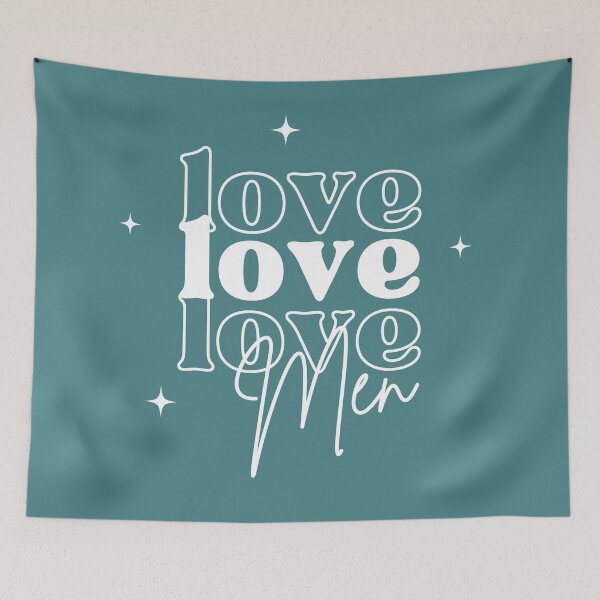 Item preview, Love, Love, Love Men | Trendy and Stylish Text Design (White) designed and sold by Strad Digital ART.